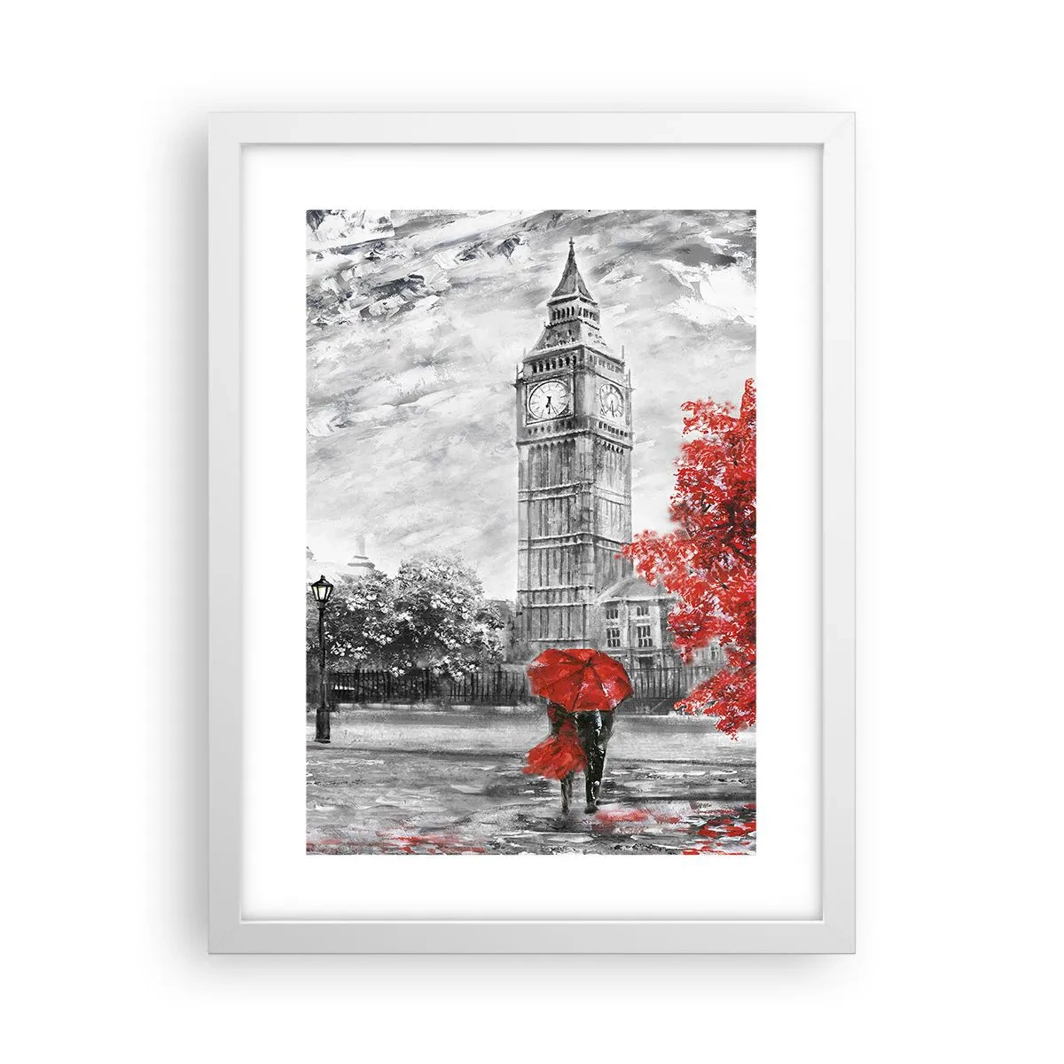 Poster în ramă albă - O zi excitantă - 30x40 cm