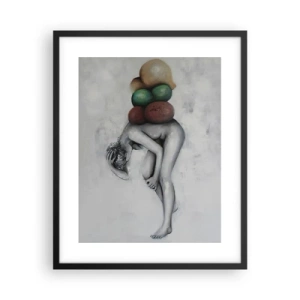 Poster în ramă neagră - Povara vieții - 40x50 cm