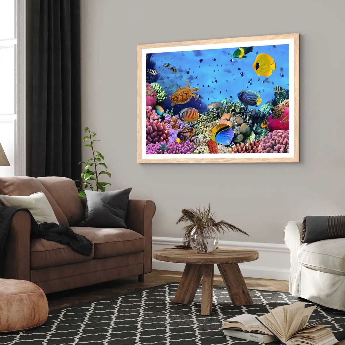 Poster în ramă de stejar deschis - Și ce știm noi despre viață... - 91x61 cm