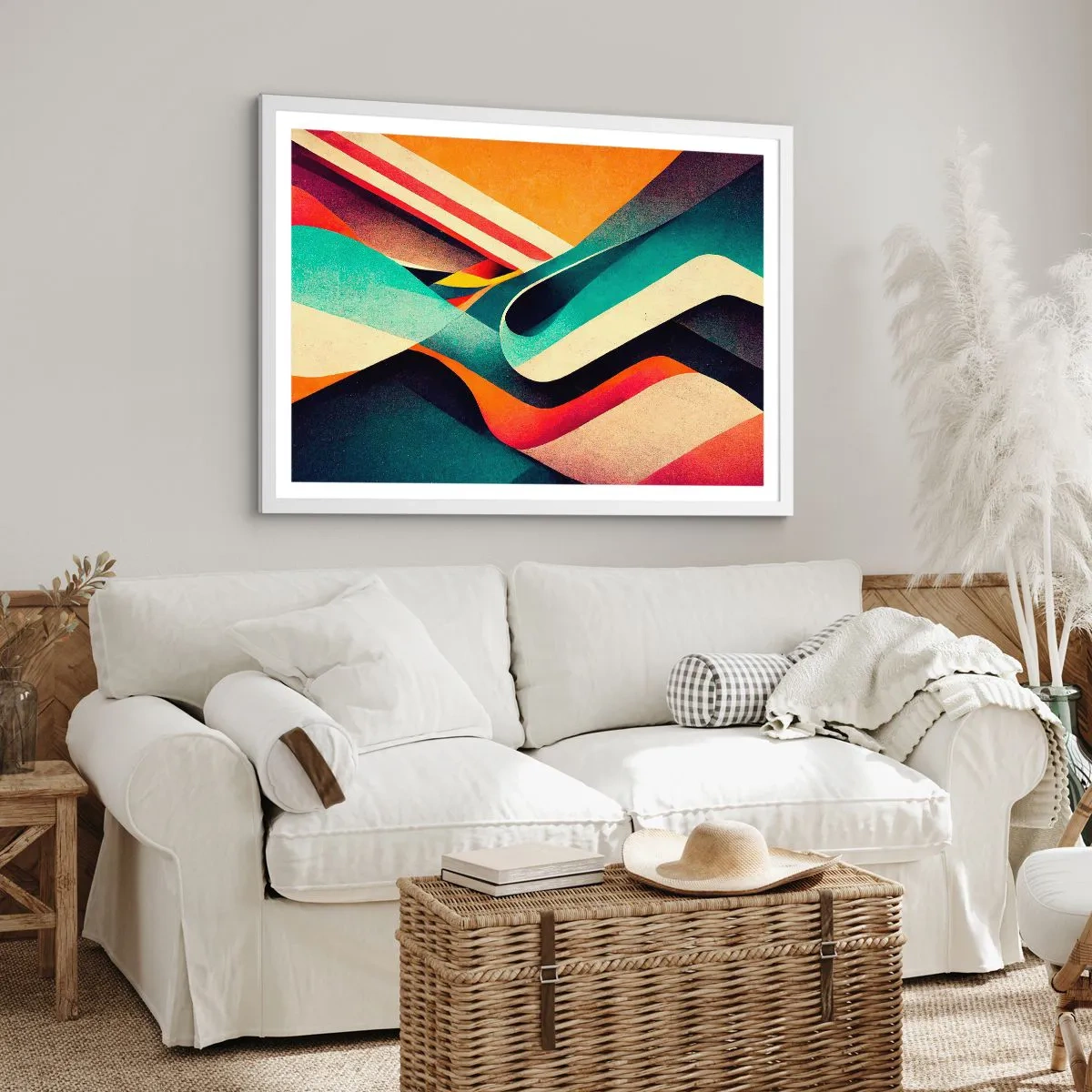 Poster în ramă albă - Compoziție intensă - 50x40 cm