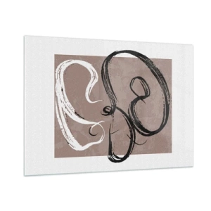 Tablou pe sticlă - Compoziția - căutarea plenitudinii - 100x70 cm