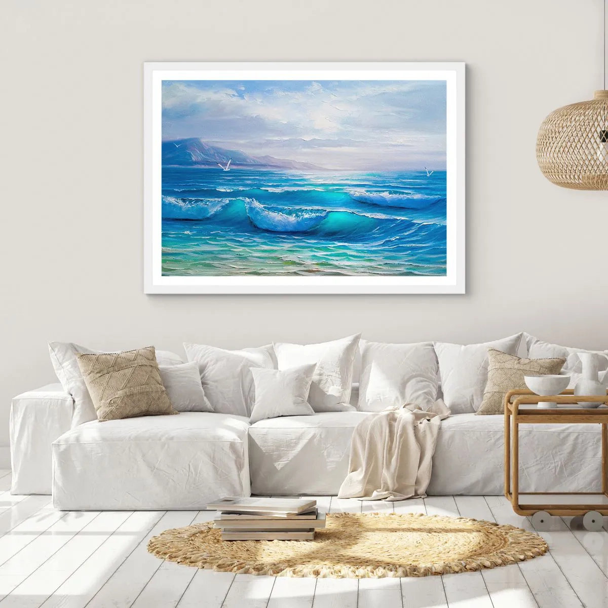 Poster în ramă albă - Oferă alinare - 91x61 cm