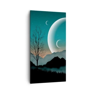 Tablou pe pânză - Carnavalul unei nopți înstelate - 55x100 cm
