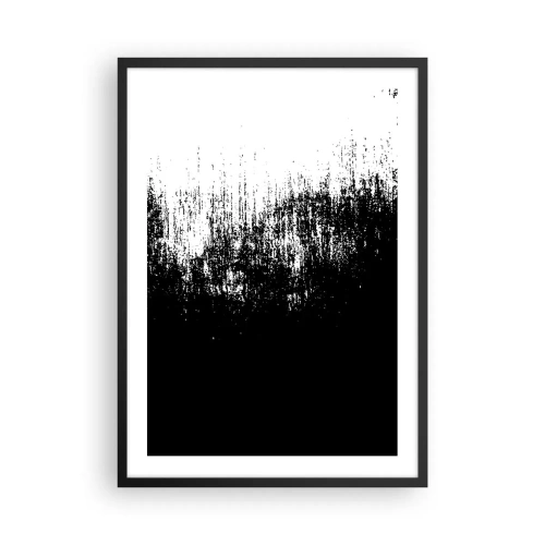 Poster în ramă neagră - Compoziție abstractă în alb și negru - 50x70cm - Iar câștigătorul este... - Decorațiune modernă pentru perete pentru living și dormitor ARTTOR