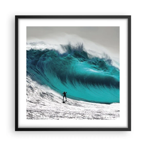 Poster în ramă neagră - Provocare acceptată - 50x50 cm