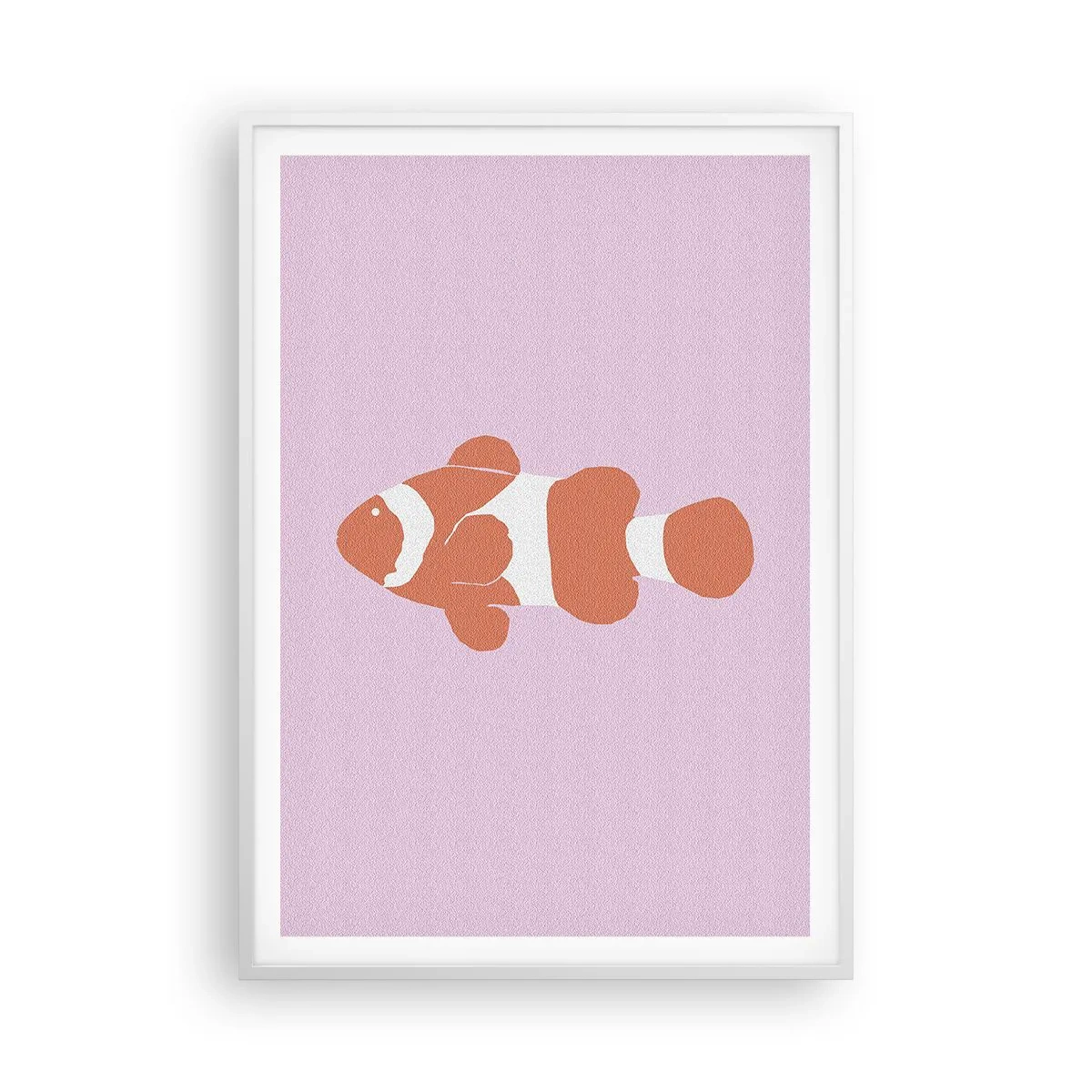 Poster în ramă albă - Coralul îi vine bine - 70x100 cm