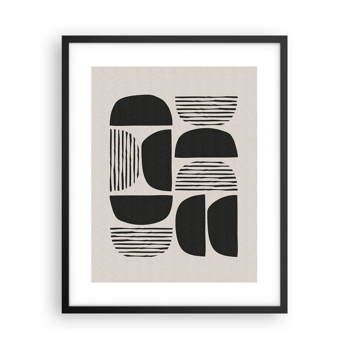 Poster în ramă neagră - Jumătăți necomplete - 40x50 cm