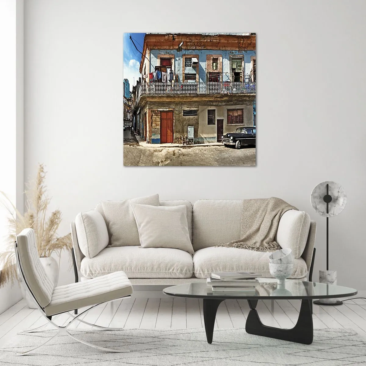 Tablou pe sticlă - Sentimente cubaneze - 50x50 cm