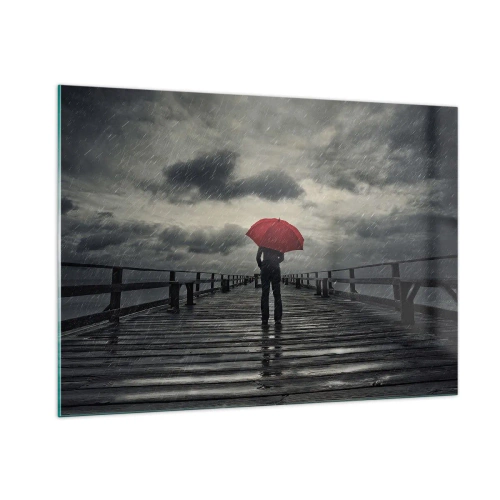 Tablou pe sticlă - Nu e nimic dacă plouă - 100x70 cm