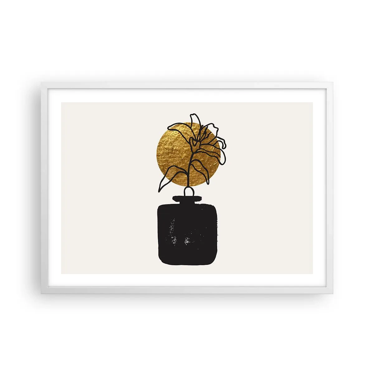 Poster în ramă albă - Cât cântărește aurul? - 70x50 cm