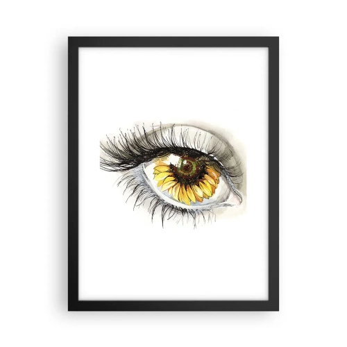 Poster în ramă neagră - O privire la fel de fierbinte ca vara - 30x40 cm