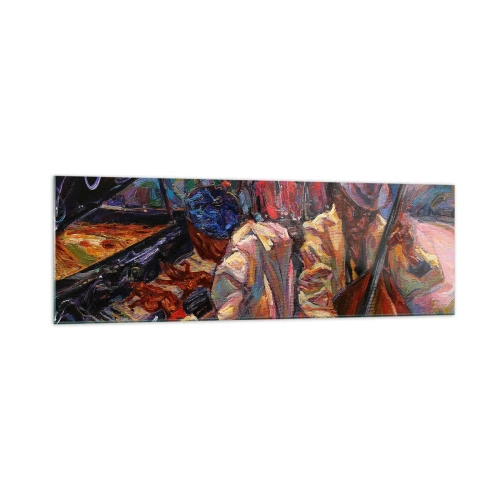 Tablou pe sticlă - Într-un ritm - 160x50 cm