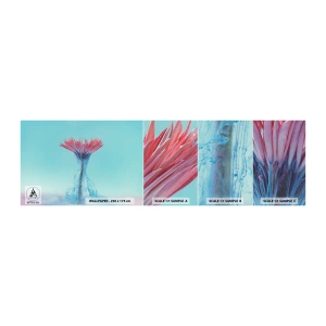 Mostră tapet autocolant Deluxe Sticker - Într-o unduire revigorantă - Abstracția, Floare, Bucată - 100x30 cm