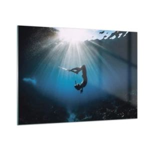 Tablou pe sticlă - Dans subacvatic - 100x70 cm