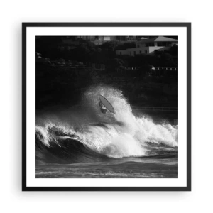 Poster în ramă neagră - Provocare acceptată! - 60x60 cm