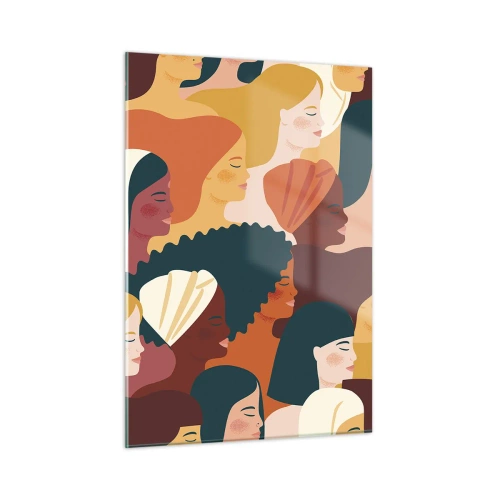 Tablou pe sticlă - Numai feminitate - 50x70 cm