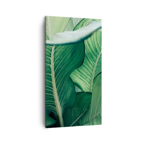 Tablou pe pânză - Viață intensă în verde - 45x80 cm