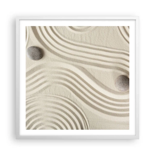 Poster în ramă albă - Atingere de căldură - 60x60 cm