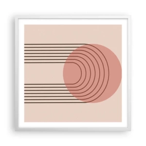 Poster în ramă albă - Atracție irezistibilă - 60x60 cm