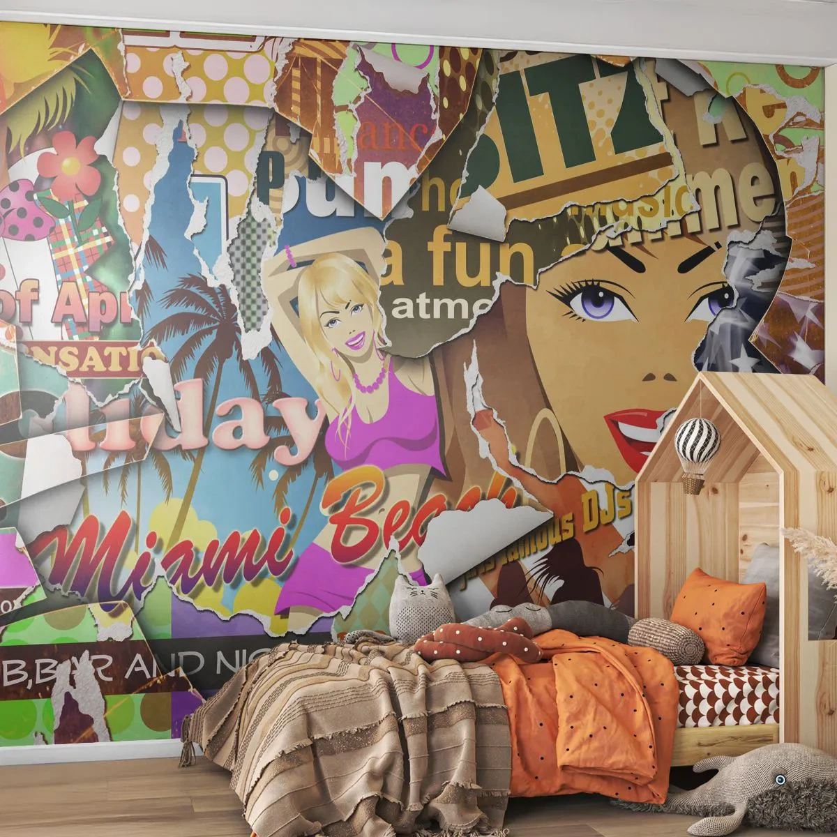 Tapet Autoadeziv Deluxe Sticker - Flashback-uri de vacanță - Graffiti, mural, Colaj de pictură - 250x175 cm