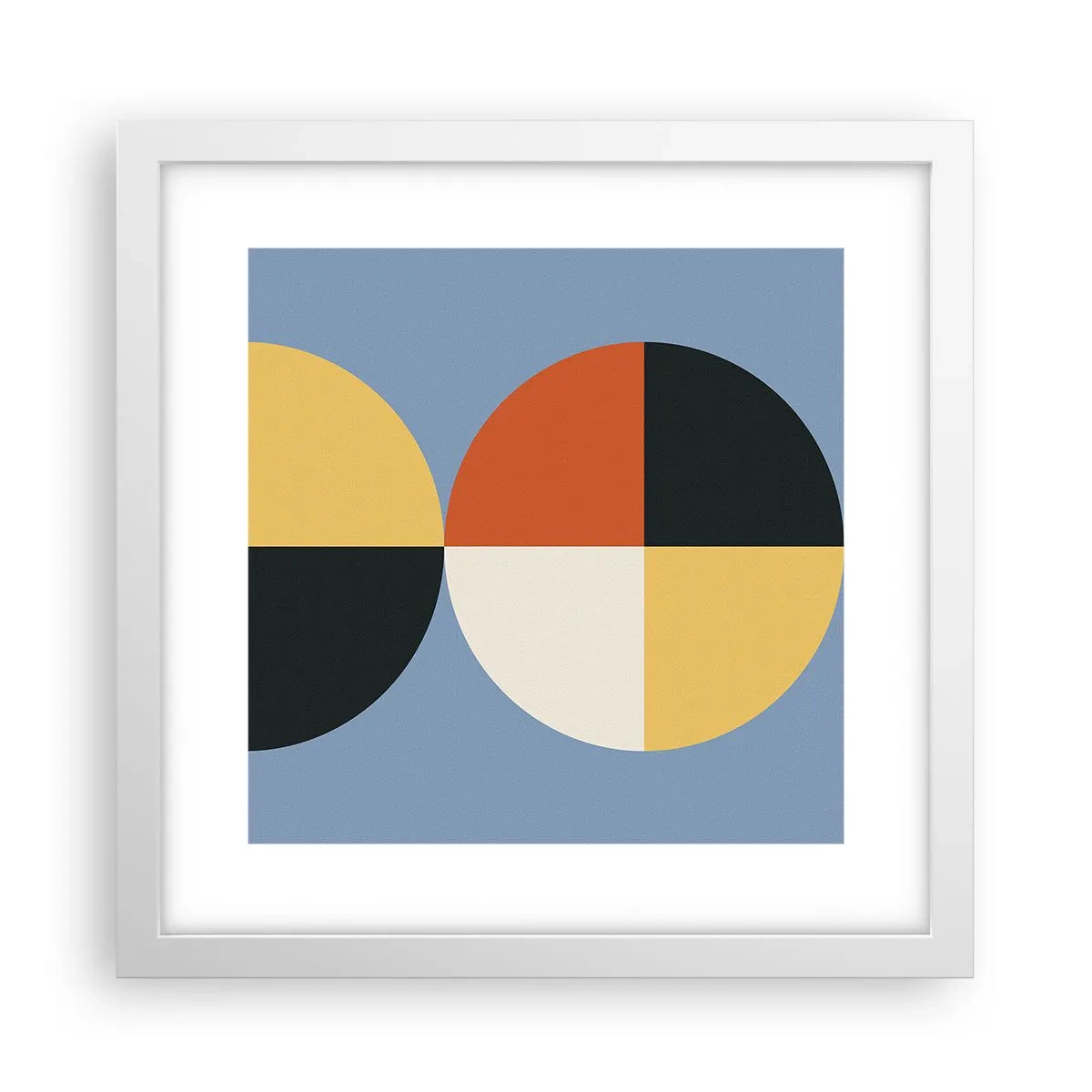 Poster în ramă albă - Uită-te și numără - 30x30 cm