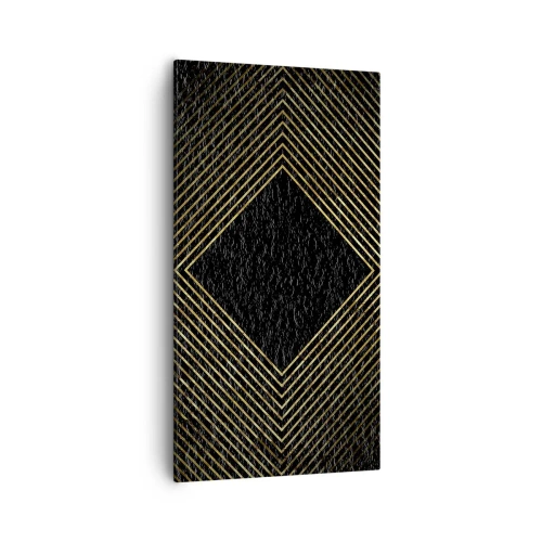 Tablou pe pânză - Geometrie în stil glamour - 55x100 cm