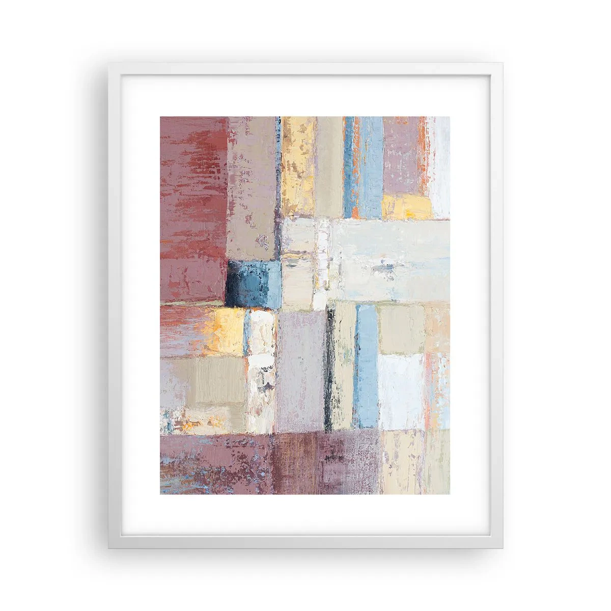 Poster în ramă albă - Liniștea geometriei - 40x50 cm