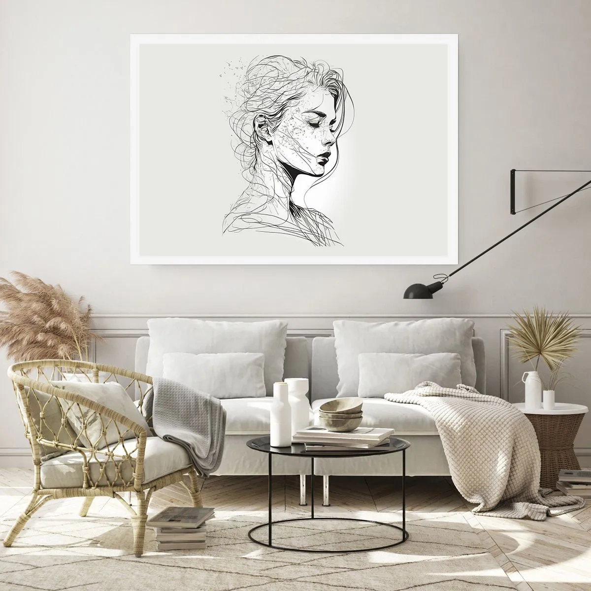 Poster - Desenată cu linii - 70x50 cm