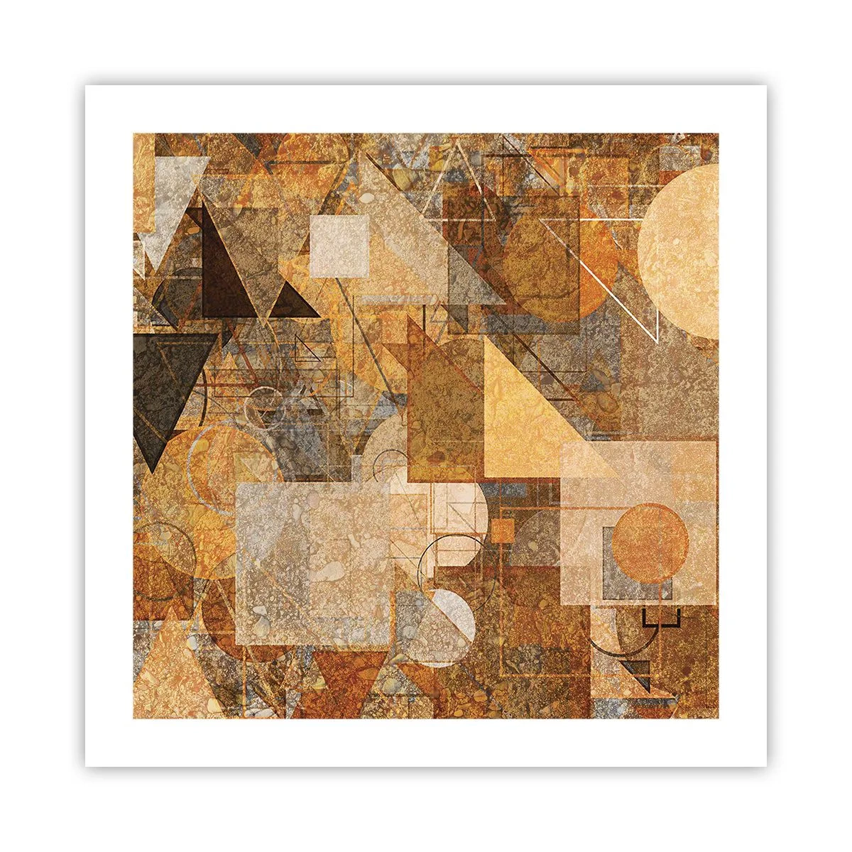 Poster - Studiu cubist de bronz - 50x50 cm