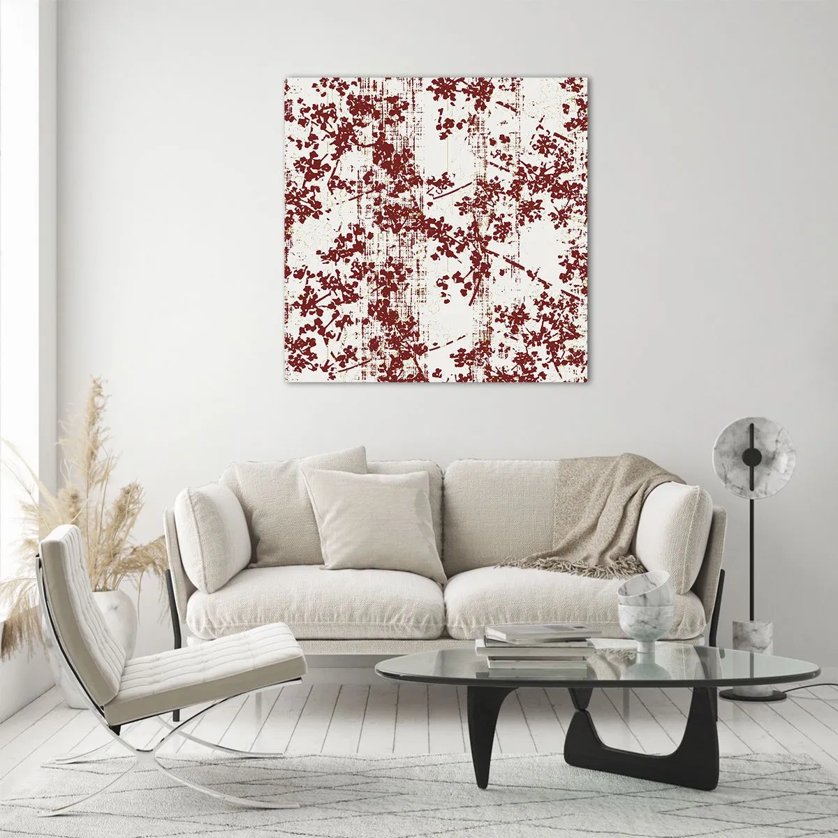 Tablou pe sticlă - Ca un percal vechi - 60x60 cm