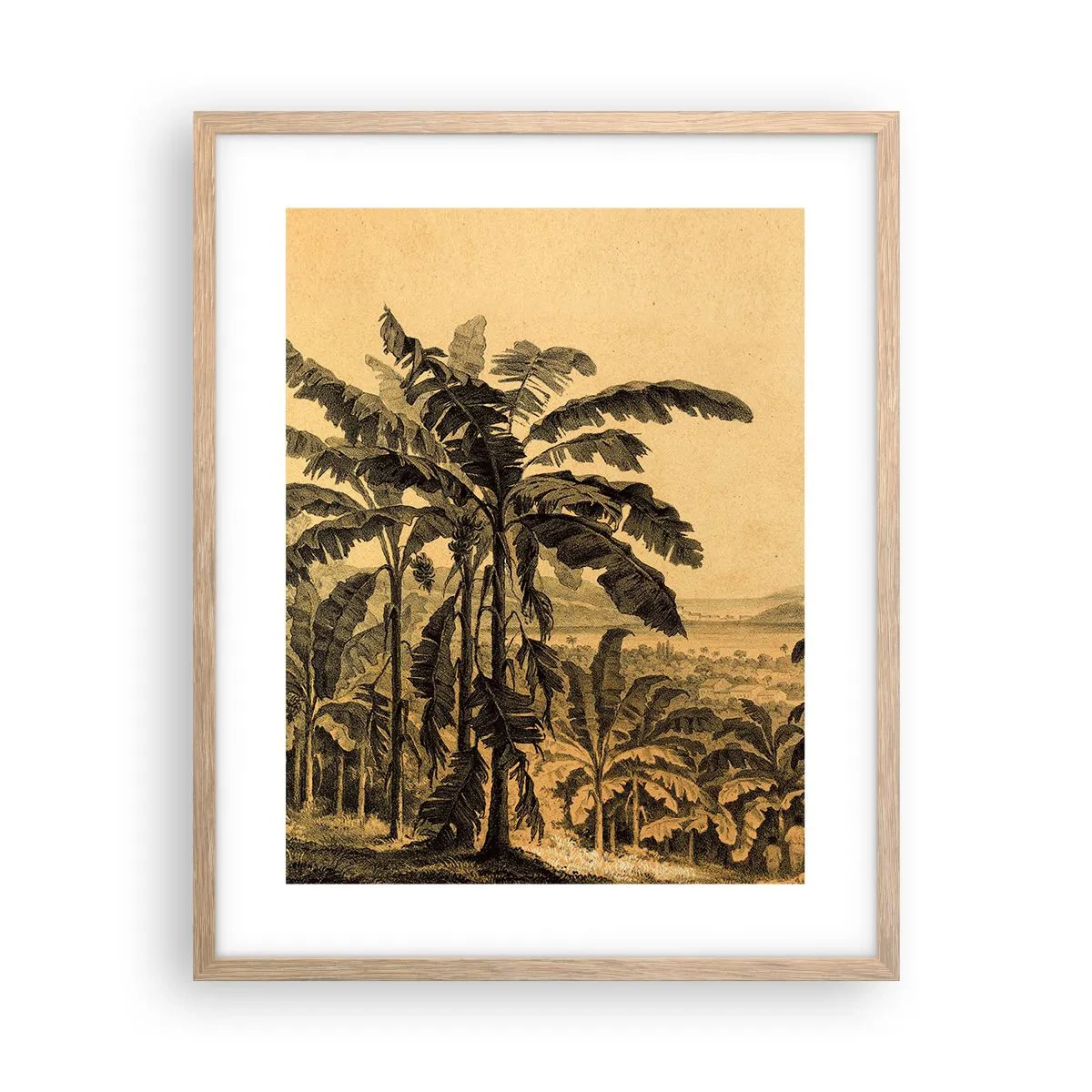 Poster în ramă de stejar deschis - În stil colonial - 40x50 cm