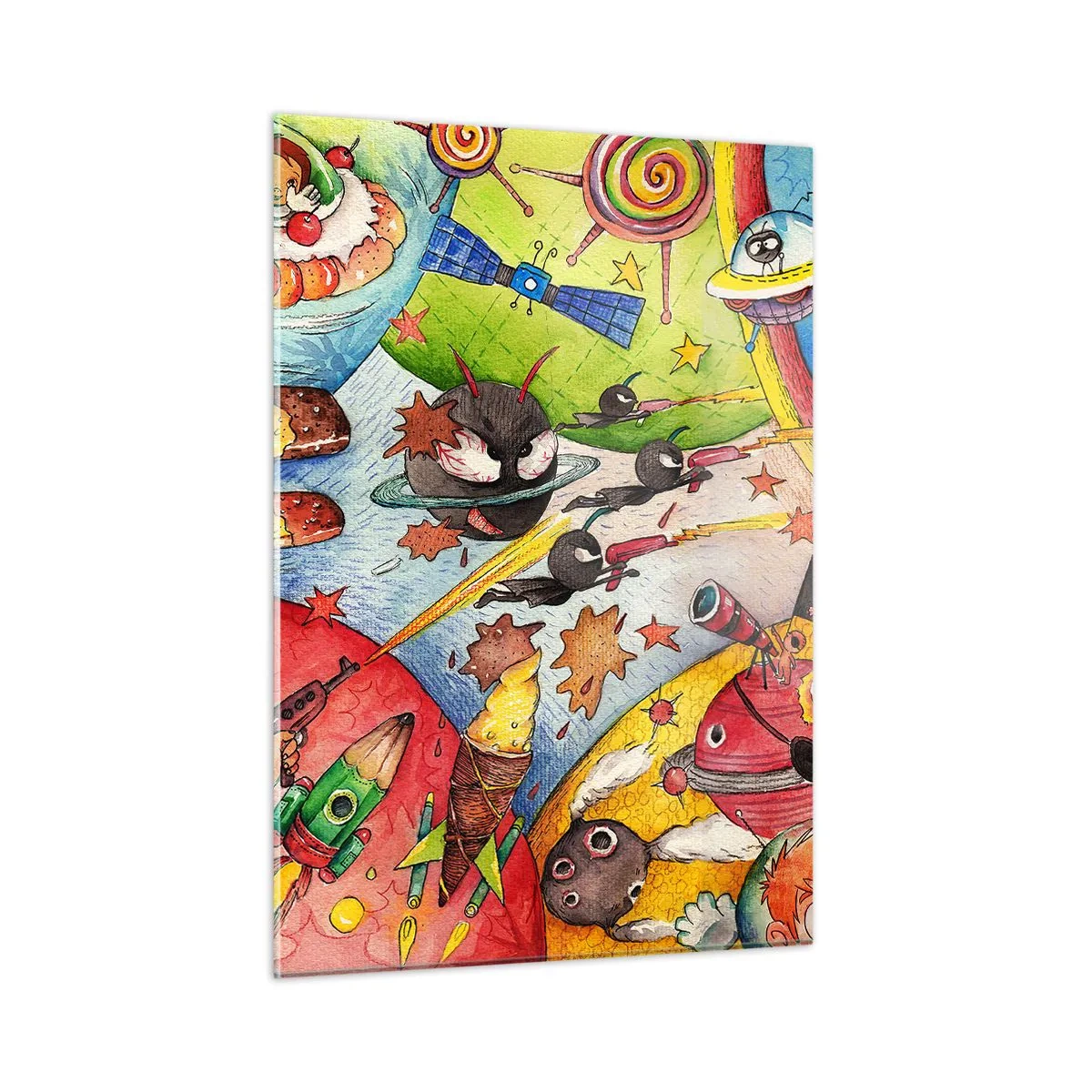 Tablou pe sticlă - O mare aventură spațială - 50x70 cm