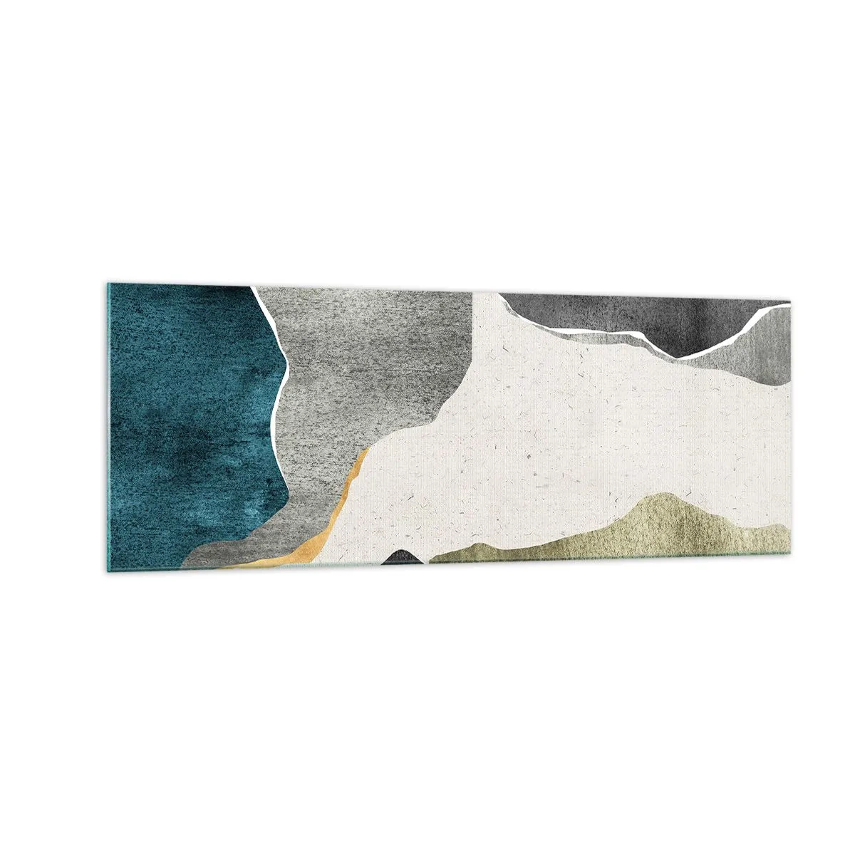 Tablou pe sticlă - Compoziție mozaic cu fir de aur - 140x50 cm