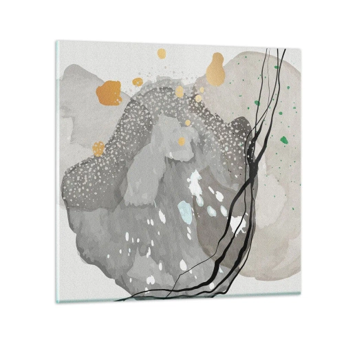 Tablou pe sticlă - Compoziție organică - 70x70 cm
