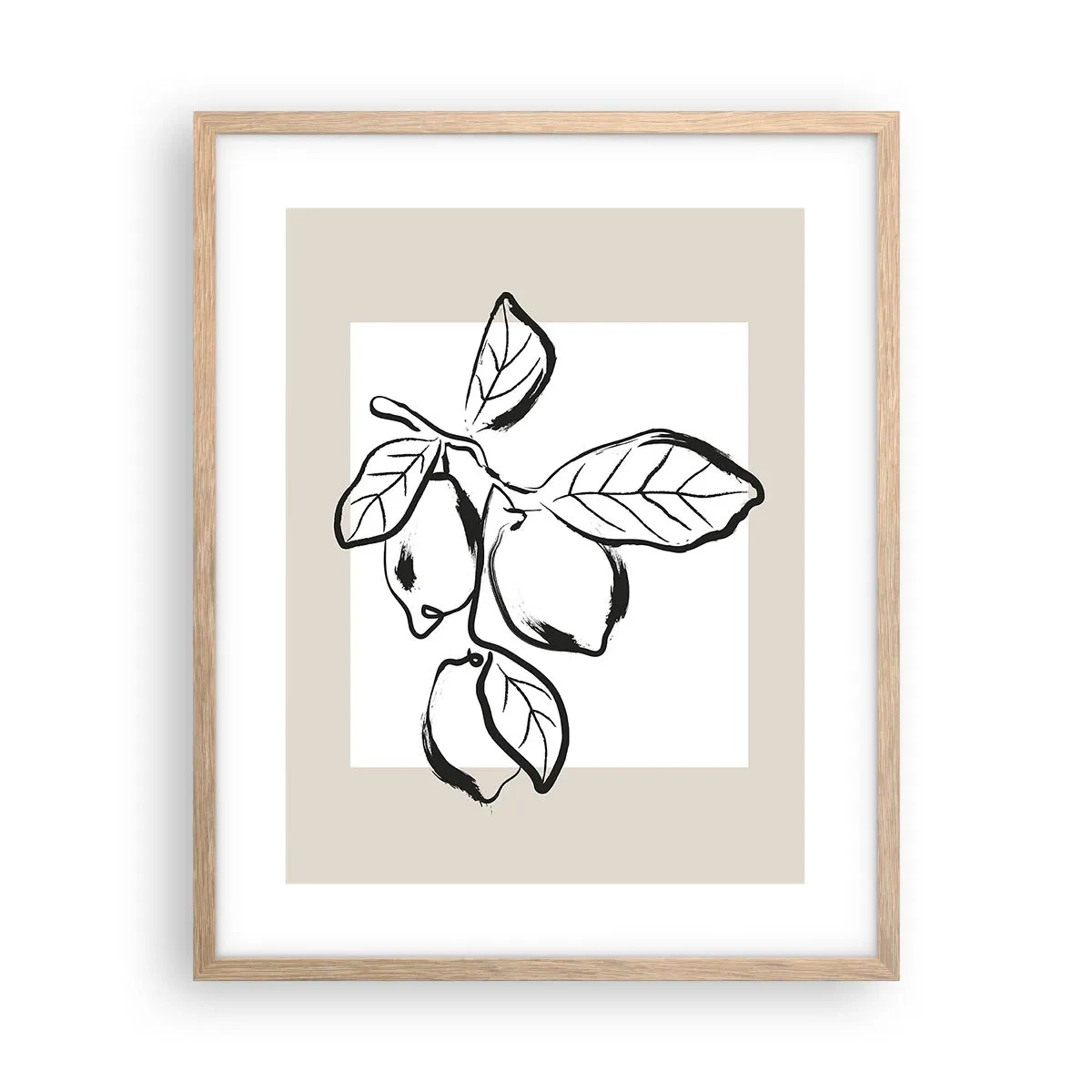 Poster în ramă de stejar deschis - Unde se coace lămâia... - 40x50 cm