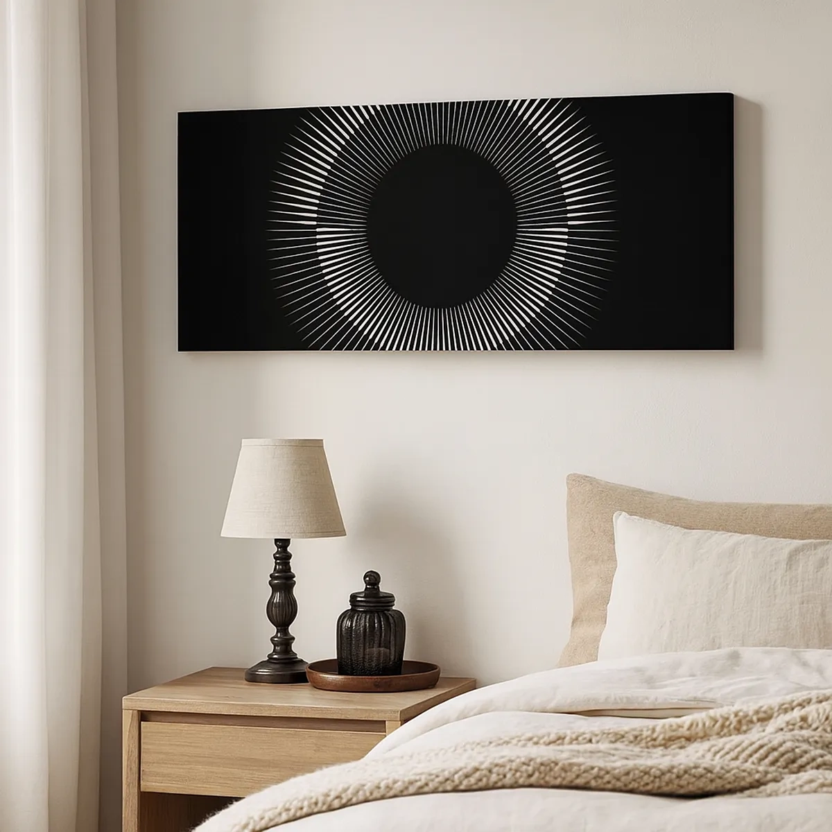 Tablou pe pânză - Soarele Negru - 30x30 cm