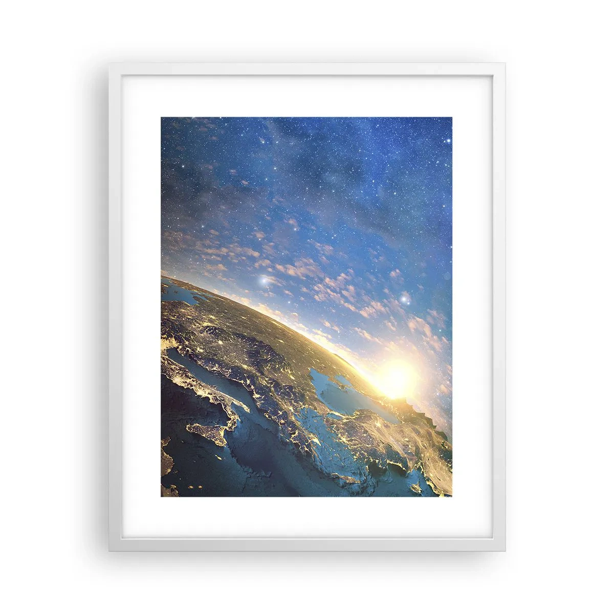 Poster în ramă albă - Să ne privim de la distanță - 40x50 cm