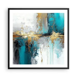 Poster în ramă neagră - Totul curge - 60x60 cm