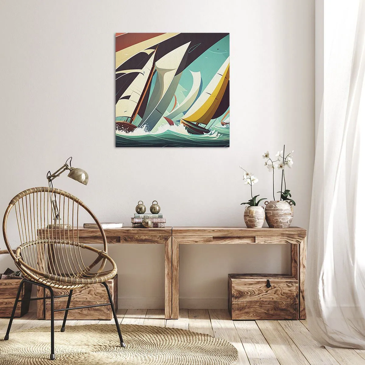 Tablou pe pânză - Voinici și învingători - 60x60 cm