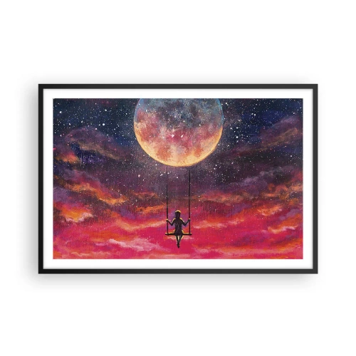 Poster în ramă neagră - Cu capul în nori - 91x61 cm