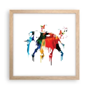 Poster în ramă de stejar deschis - Toată lumea poate dansa - 30x30 cm