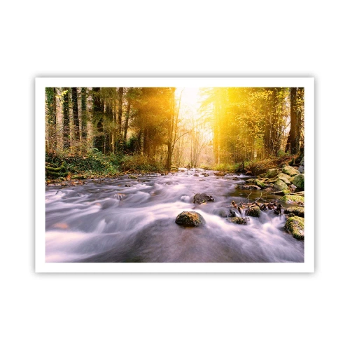 Poster - Malachit în rame de argint și aur - 100x70 cm