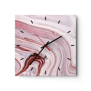 Ceas de perete - Ceas pe sticlă - Drept înainte, apoi dreapta jos - 40x40 cm