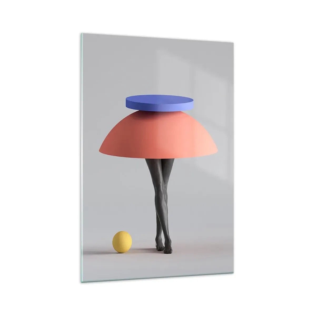 Tablou pe sticlă - Compoziție suprarealistă - 70x100 cm