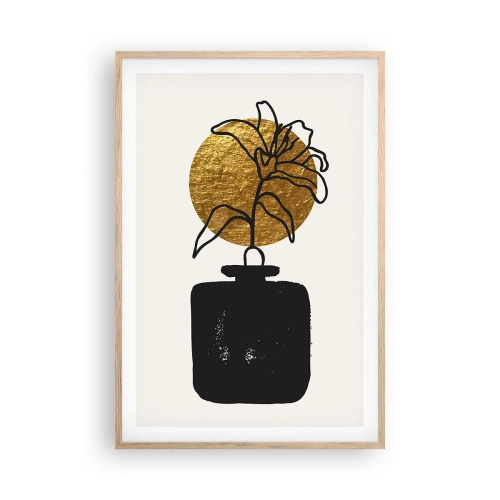 Poster în ramă de stejar deschis - Cât cântărește aurul? - 61x91 cm
