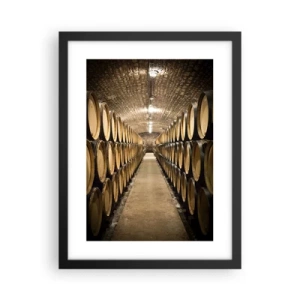 Poster în ramă neagră - În pivniță de vin - 30x40 cm