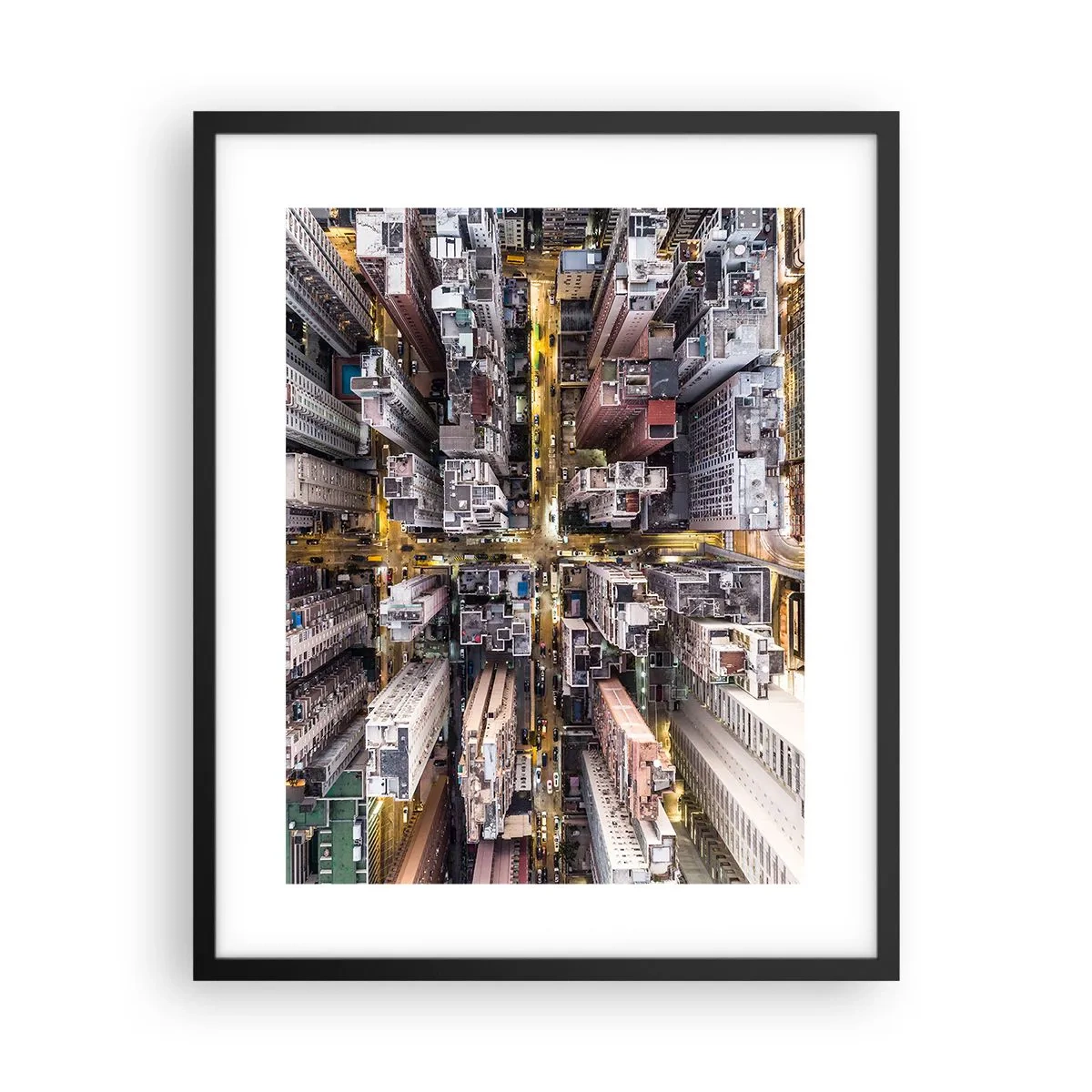 Poster în ramă neagră - Salutări din Hongkong - 40x50 cm