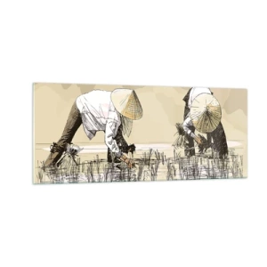 Tablou pe sticlă - O recoltă reușită - 100x40 cm