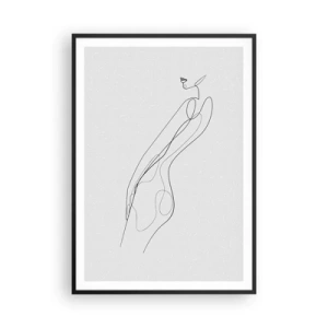 Poster în ramă neagră - Abia o promisiune - 70x100 cm