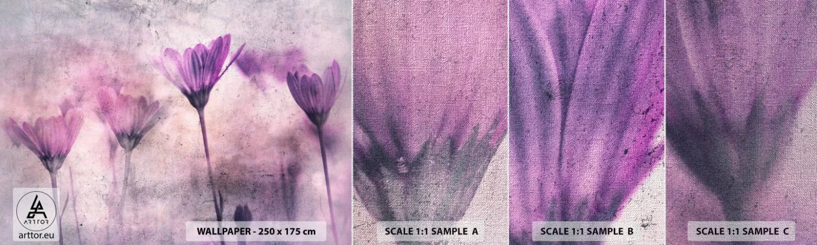 Mostră tapet Premium Canvas - Un vis de flori - Flori, Bucată, Grădină - 100x30 cm